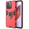 Image de htdmobiles Coque pour Xiaomi Redmi 12C / Redmi 11A / Poco C55 - Housse Etui Rigide Anti Choc + Verre trempe - Rouge