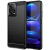 Image de htdmobiles Coque pour Xiaomi Poco X5 Pro 5G / Redmi Note 12 Pro 5G - Housse Etui Silicone Gel Carbone + Film ecran - Noir