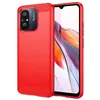 Image de htdmobiles Coque pour Xiaomi Redmi 12C / Redmi 11A / Poco C55 - Housse Etui Silicone Gel Carbone + Film ecran - Rouge