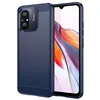 Image de htdmobiles Coque pour Xiaomi Redmi 12C / Redmi 11A / Poco C55 - Housse Etui Silicone Gel Carbone + Verre trempe - Bleu Fonce