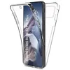Image de htdmobiles Coque pour Xiaomi Redmi 12 Pro+ Plus 5G - Housse Etui Silicone Gel 360 integrale + Verre trempe - Transparent