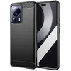 Image de htdmobiles Coque pour Xiaomi 13 Lite 5G - Housse Etui Silicone Gel Carbone + Verre trempe - Noir