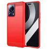 Image de htdmobiles Coque pour Xiaomi 13 Lite 5G - Housse Etui Silicone Gel Carbone + Verre trempe - Rouge