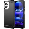 Image de htdmobiles Coque pour Xiaomi Redmi Note 12 4G - Housse Etui Silicone Gel Carbone + Film ecran - Noir