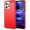 Image de htdmobiles Coque pour Xiaomi Redmi Note 12 4G - Housse Etui Silicone Gel Carbone + Verre trempe - Rouge
