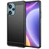 Image de htdmobiles Coque pour Xiaomi Poco F5 5G / Redmi Note 12 Turbo - Housse Etui Silicone Gel Carbone + Verre trempe - Noir