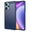 Image de htdmobiles Coque pour Xiaomi Poco F5 5G / Redmi Note 12 Turbo - Housse Etui Silicone Gel Carbone + Verre trempe - Bleu Fonce