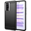 Image de htdmobiles Coque pour Xiaomi Poco F5 Pro 5G / Redmi K60 / K60 Pro - Housse Etui Silicone Gel Carbone + Verre trempe - Noir
