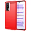 Image de htdmobiles Coque pour Xiaomi Poco F5 Pro 5G / Redmi K60 / K60 Pro - Housse Etui Silicone Gel Carbone + Verre trempe - Rouge