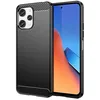 Image de htdmobiles Coque pour Xiaomi Redmi 12 4G - Housse Etui Silicone Gel Carbone + Film ecran - Noir