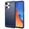 Image de htdmobiles Coque pour Xiaomi Redmi 12 4G - Housse Etui Silicone Gel Carbone + Film ecran - Bleu Fonce