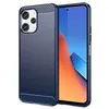 Image de htdmobiles Coque pour Xiaomi Redmi 12 4G - Housse Etui Silicone Gel Carbone + Verre trempe - Bleu Fonce