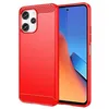 Image de htdmobiles Coque pour Xiaomi Redmi 12 4G - Housse Etui Silicone Gel Carbone + Verre trempe - Rouge