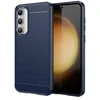 Image de htdmobiles Coque pour Samsung Galaxy S23 FE 5G - Housse Etui Silicone Gel Carbone + Film ecran - Bleu Fonce