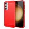 Image de htdmobiles Coque pour Samsung Galaxy S23 FE 5G - Housse Etui Silicone Gel Carbone + Film ecran - Rouge