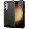 Image de htdmobiles Coque pour Samsung Galaxy S23 FE 5G - Housse Etui Silicone Gel Carbone + Verre trempe - Noir