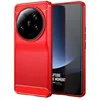 Image de htdmobiles Coque pour Xiaomi 13 Ultra 5G - Housse Etui Silicone Gel Carbone + Verre trempe - Rouge