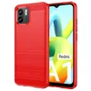 Image de htdmobiles Coque pour Xiaomi Redmi A1 / A2 - Housse Etui Silicone Gel Carbone + Verre trempe - Rouge