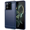 Image de htdmobiles Coque pour Xiaomi 13T / 13T Pro 5G - Housse Etui Silicone Gel Carbone + Film ecran - Bleu Fonce