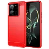 Image de htdmobiles Coque pour Xiaomi 13T / 13T Pro 5G - Housse Etui Silicone Gel Carbone + Film ecran - Rouge
