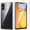 Image de htdmobiles Coque pour Xiaomi Redmi 13C / Poco C65 / Poco M6 5G - Housse Etui Silicone Gel Fine + Verre trempe - Transparent TPU