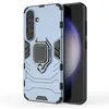 Image de htdmobiles Coque pour Samsung Galaxy S24 5G - Housse Etui Rigide Anti Choc + Verre trempe - Bleu Fonce