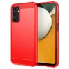 Image de htdmobiles Coque pour Samsung Galaxy A15 4G / 5G - Housse Etui Silicone Gel Carbone + Verre trempe - Rouge