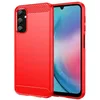 Image de htdmobiles Coque pour Samsung Galaxy A24 4G / A25 4G / 5G - Housse Etui Silicone Gel Carbone + Verre trempe - Rouge