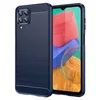 Image de htdmobiles Coque pour Samsung Galaxy M33 5G - Housse Etui Silicone Gel Carbone + Film ecran - Bleu Fonce