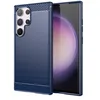 Image de htdmobiles Coque pour Samsung Galaxy S24 Ultra 5G - Housse Etui Silicone Gel Carbone + Film ecran - Bleu Fonce
