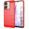 Image de htdmobiles Coque pour Xiaomi Redmi 13C / Poco C65 / Poco M6 5G - Housse Etui Silicone Gel Carbone + Film ecran - Rouge