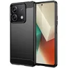 Image de htdmobiles Coque pour Xiaomi Redmi Note 13 5G - Housse Etui Silicone Gel Carbone + Film ecran - Noir