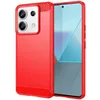 Image de htdmobiles Coque pour Xiaomi Redmi Note 13 Pro 5G / Poco X6 5G - Housse Etui Silicone Gel Carbone + Film ecran - Rouge