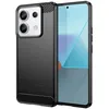 Image de htdmobiles Coque pour Xiaomi Redmi Note 13 Pro 5G / Poco X6 5G - Housse Etui Silicone Gel Carbone + Verre trempe - Noir