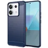 Image de htdmobiles Coque pour Xiaomi Redmi Note 13 Pro 5G / Poco X6 5G - Housse Etui Silicone Gel Carbone + Verre trempe - Bleu Fonce