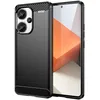 Image de htdmobiles Coque pour Xiaomi Redmi Note 13 Pro+ Plus 5G - Housse Etui Silicone Gel Carbone + Film ecran - Noir