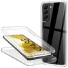 Image de htdmobiles Coque pour Samsung Galaxy S24 5G - Housse Etui Silicone Gel 360 integrale + Verre trempe - Transparent