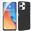 Image de htdmobiles Coque pour Xiaomi Redmi 12 4G et 5G / Poco M6 Pro 5G - Housse Etui Silicone Gel Fine + Verre trempe - Noir
