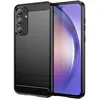 Image de htdmobiles Coque pour Samsung Galaxy A55 5G - Housse Etui Silicone Gel Carbone + Film ecran - Noir
