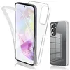 Image de htdmobiles Coque pour Samsung Galaxy A35 5G - Housse Etui Silicone Gel 360 integrale + Film ecran - Transparent