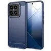 Image de htdmobiles Coque pour Xiaomi 14 5G - Housse Etui Silicone Gel Carbone + Film ecran - Bleu Fonce
