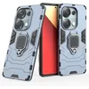 Image de htdmobiles Coque pour Xiaomi Redmi Note 13 Pro 4G / Poco M6 Pro 4G - Housse Etui Rigide Anti Choc + Verre trempe - Bleu Fonce