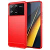 Image de htdmobiles Coque pour Xiaomi Redmi K70E 5G / Poco X6 Pro 5G - Housse Etui Silicone Gel Carbone + Film ecran - Rouge