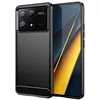 Image de htdmobiles Coque pour Xiaomi Redmi K70E 5G / Poco X6 Pro 5G - Housse Etui Silicone Gel Carbone + Verre trempe - Noir