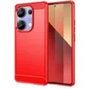 Image de htdmobiles Coque pour Xiaomi Redmi Note 13 Pro 4G / Poco M6 Pro 4G - Housse Etui Silicone Gel Carbone + Film ecran - Rouge