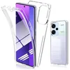 Image de htdmobiles Coque pour Xiaomi Redmi Note 13 Pro+ Plus 5G - Housse Etui Silicone Gel 360 integrale + Verre trempe - Transparent