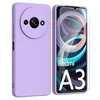 Image de htdmobiles Coque pour Xiaomi Redmi A3 / Poco C61 4G - Housse Etui Silicone Gel Fine + Film ecran - Mauve