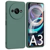 Image de htdmobiles Coque pour Xiaomi Redmi A3 / Poco C61 4G - Housse Etui Silicone Gel Fine + Verre trempe - Vert