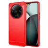 Image de htdmobiles Coque pour Xiaomi Redmi A3 / Poco C61 4G - Housse Etui Silicone Gel Carbone + Film ecran - Rouge