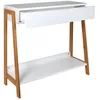 Image de The Home Deco Factory Console scandinave en Bois avec tiroir Ida